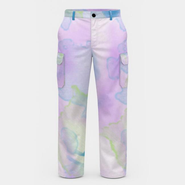 Preview: Cargohose mit Aussie - Hose, lang oder kurz, bunt, 100% Polyester, Grösse S-5XL, fester Stoff, Normale Passform, Mischling, Mix, Australian Shepherd